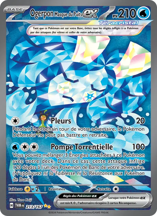 Carte Pokémon Ogerpon Masque du Puits-ex #213 — Mascarade Crépusculaire
