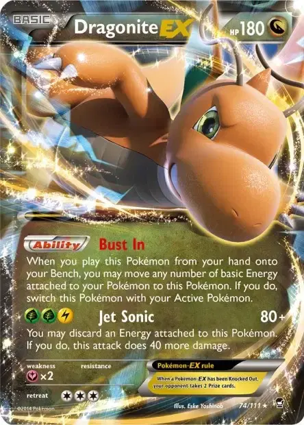 Carte Pokémon Dracolosse-EX #74/111 — Jumbo