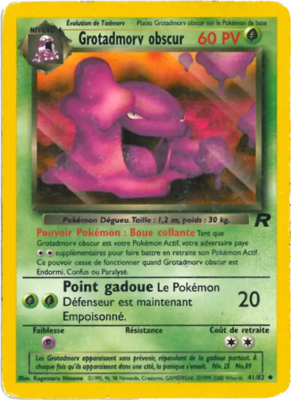 Carte Pokémon Grotadmorv obscur #41 — Team Rocket