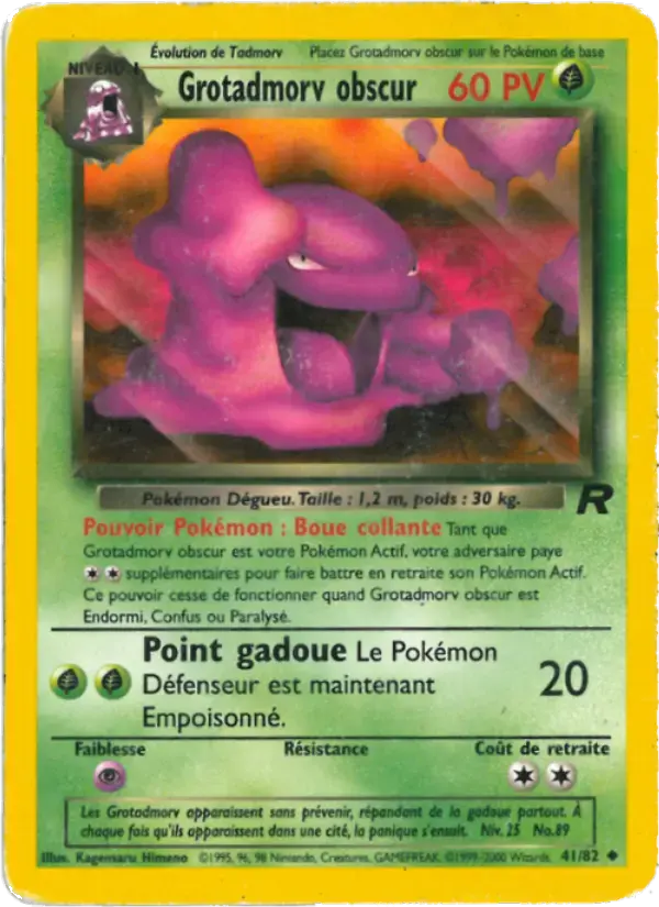 Carte Pokémon Grotadmorv obscur #41 — Team Rocket