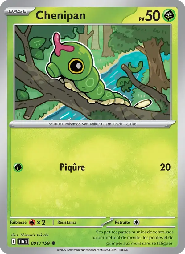 Carte Pokémon Chenipan #001 — Aventures Ensemble