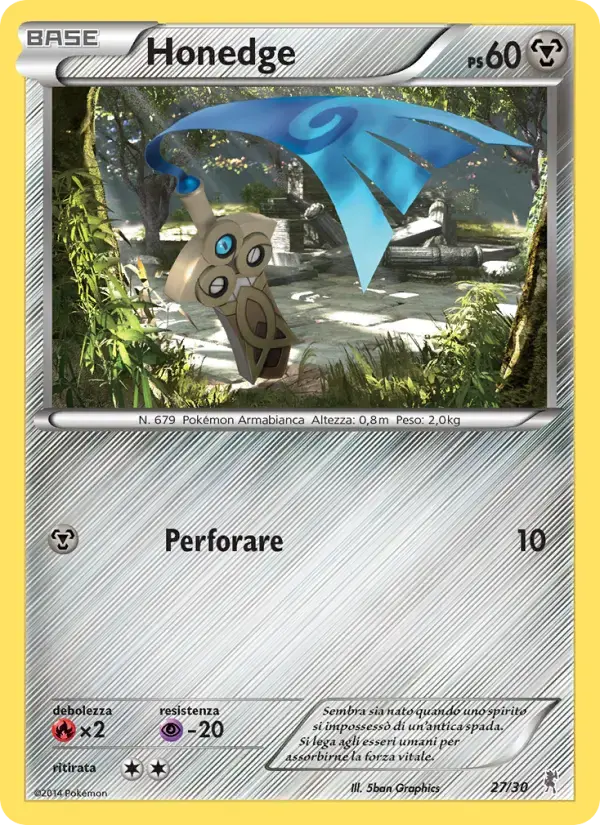 Carte Pokémon Honedge #27 — Kit du Dresseur XY (Scalproie)