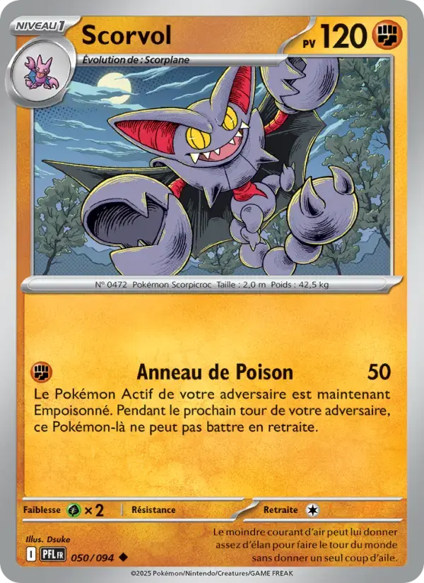 Carte Pokémon Scorvol #050 — Flammes Fantasmagoriques