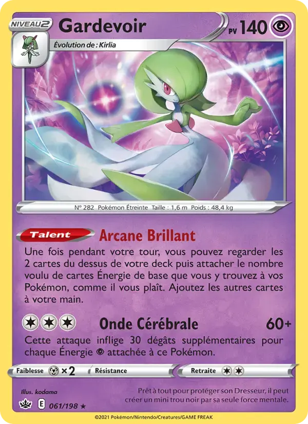 Carte Pokémon Gardevoir #61 — Règne de Glace