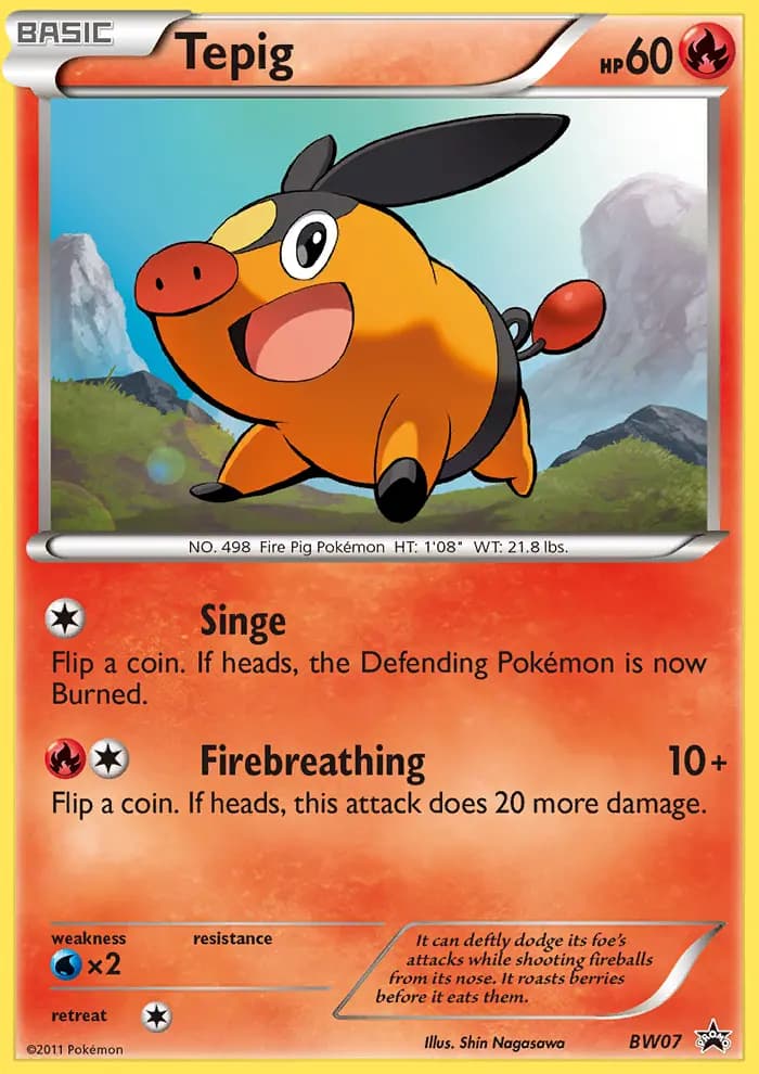 Tepig #BW07 — Black & White Promos