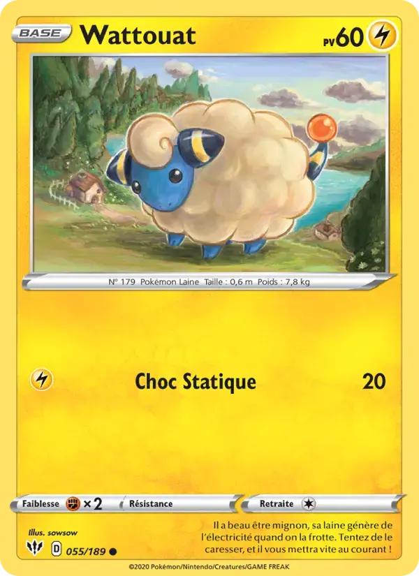 Carte Pokémon Wattouat #55 — Ténèbres Embrasées