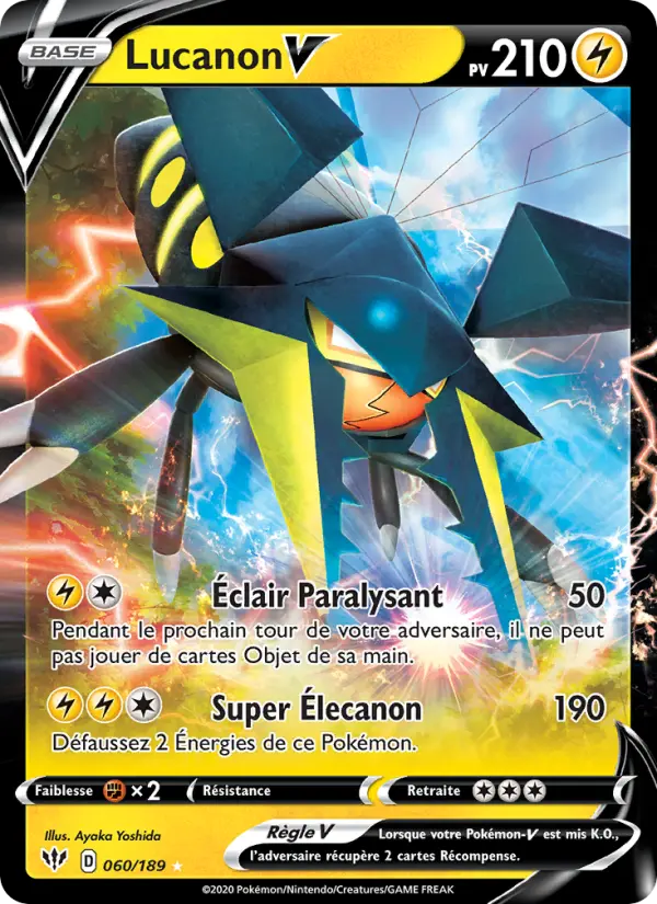 Carte Pokémon Lucanon V #60 — Ténèbres Embrasées