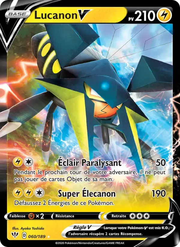 Carte Pokémon Lucanon V #60 — Ténèbres Embrasées