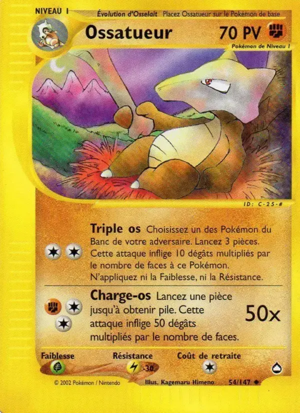 Carte Pokémon Ossatueur #54 — Aquapolis