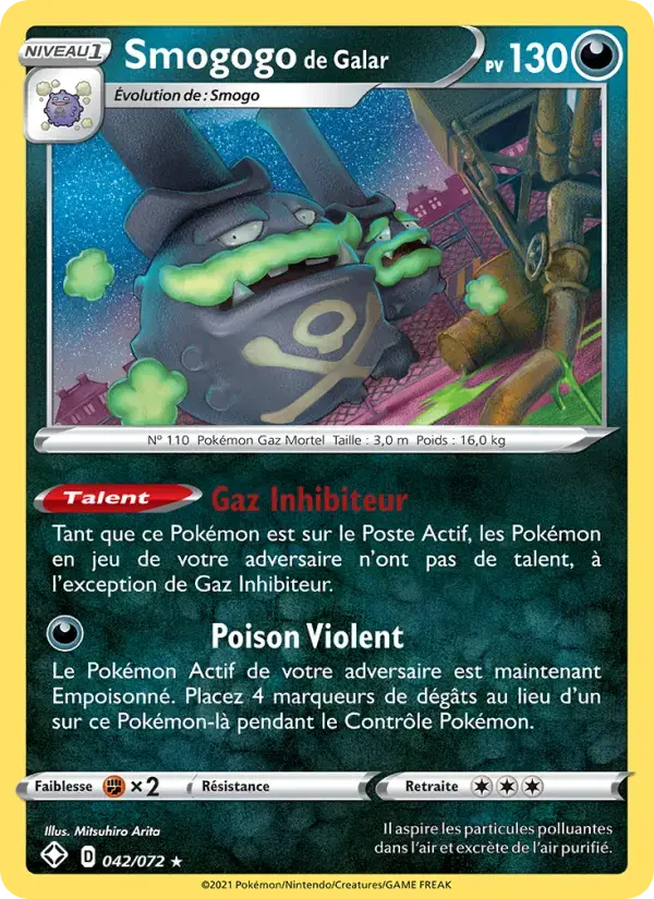 Carte Pokémon Smogogo de Galar #42 — Destinées Radieuses