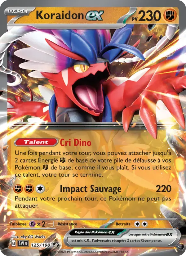 Carte Pokémon Koraidon-ex #125 — Écarlate et Violet