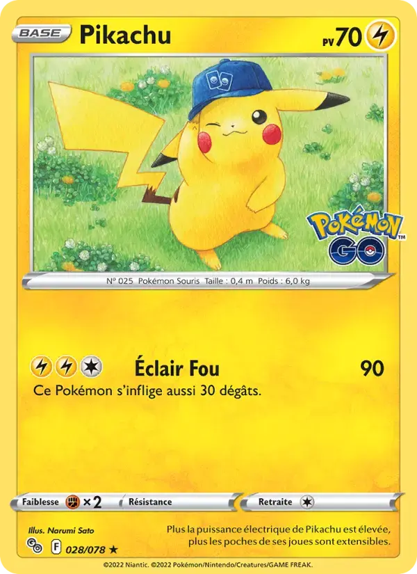 Carte Pokémon Pikachu #028 — Pokémon GO