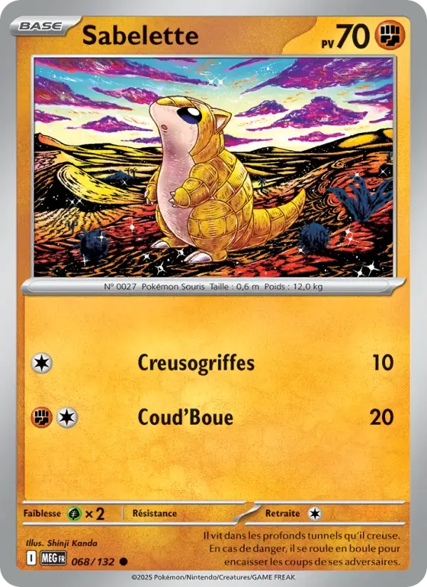 Carte Pokémon Sabelette #068 — Méga-Évolution