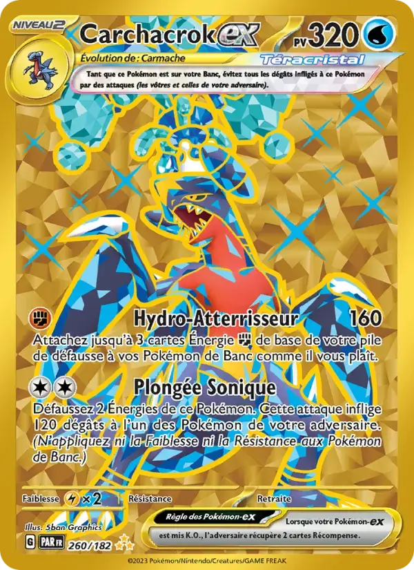 Carte Pokémon Carchacrok-ex #260 — Faille Paradoxe