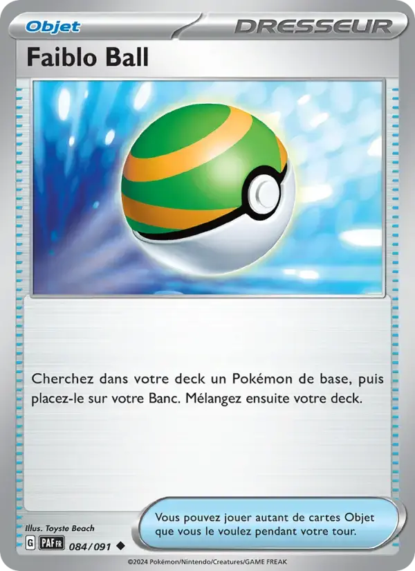 Carte Pokémon Faiblo Ball #084 — Destinées de Paldea