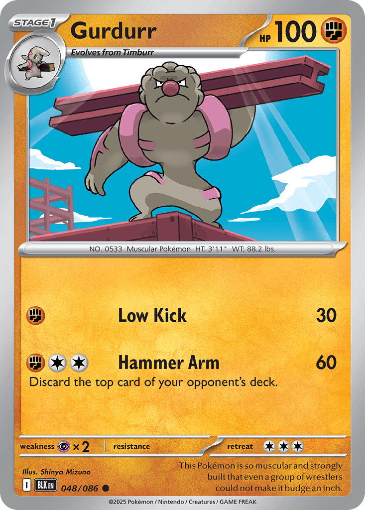 Carte Pokémon Ouvrifier #048 — Foudre Noire