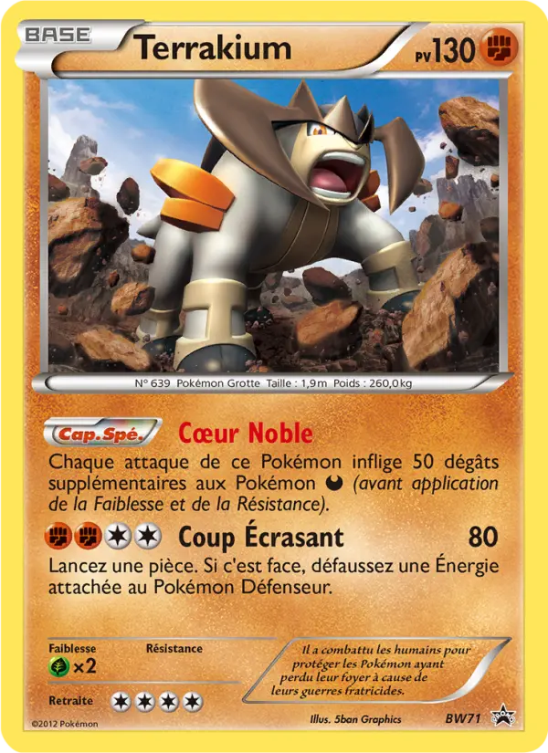 Carte Pokémon Terrakium #BW71 — Promos Noir et Blanc