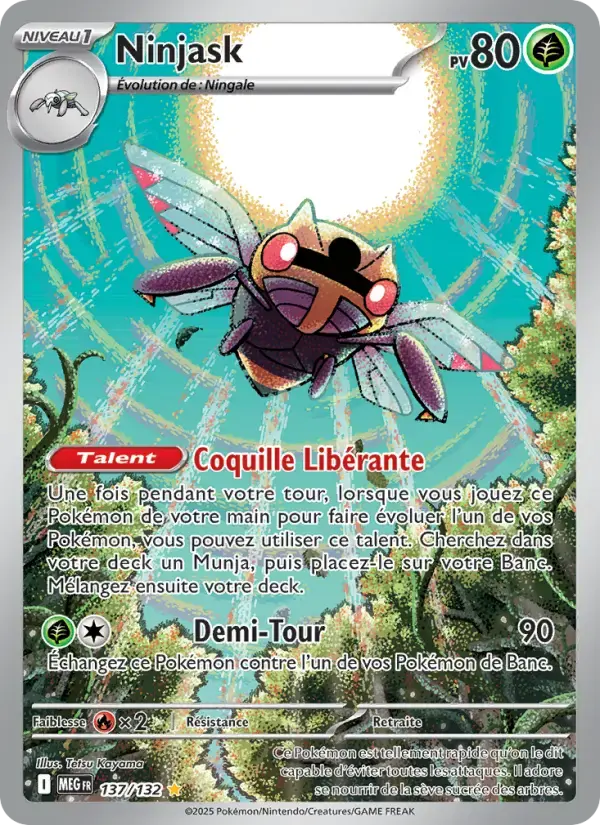 Carte Pokémon Ninjask #137 — Méga-Évolution