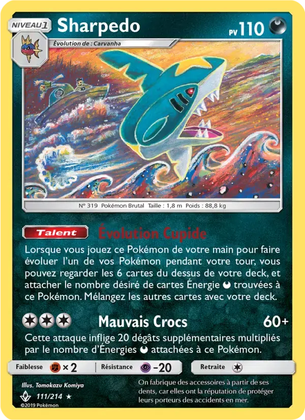 Carte Pokémon Sharpedo #111 — Alliance Infaillible