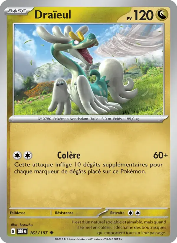 Carte Pokémon Draïeul #161 — Flammes Obsidiennes