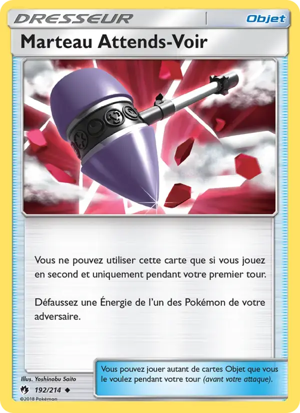 Carte Pokémon Marteau Attends Voir #192 — Tonnerre Perdu
