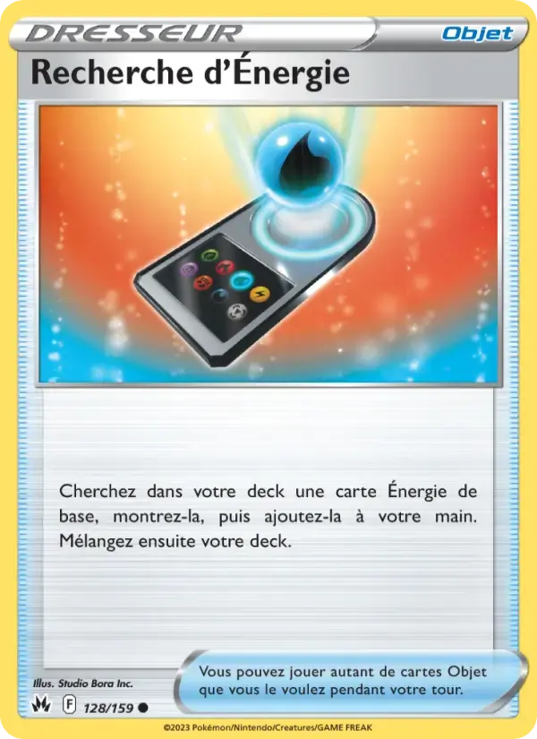 Carte Pokémon Recherche d'Énergie #128 — Zénith Suprême