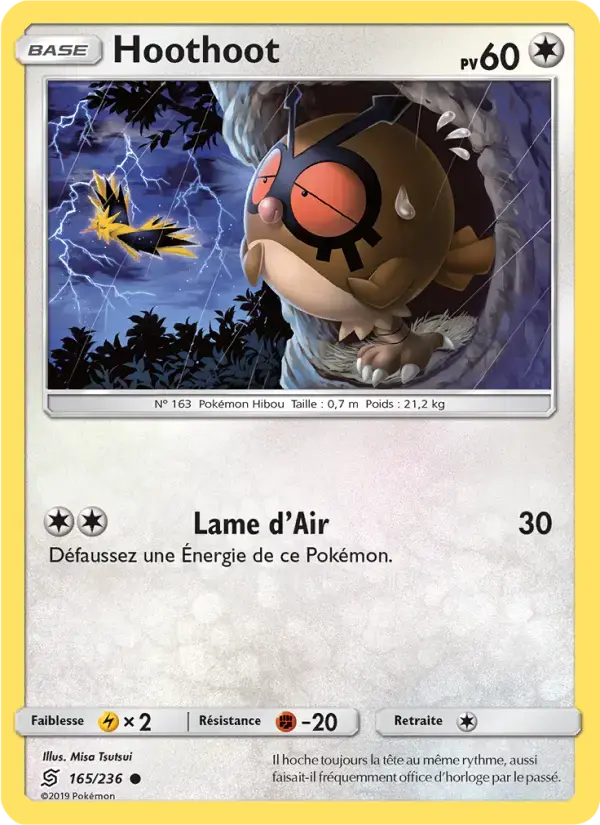 Carte Pokémon Hoothoot #165 — Harmonie des Esprits