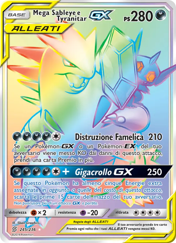 Carte Pokémon Méga-Ténéfix et Tyranocif GX #245 — Harmonie des Esprits