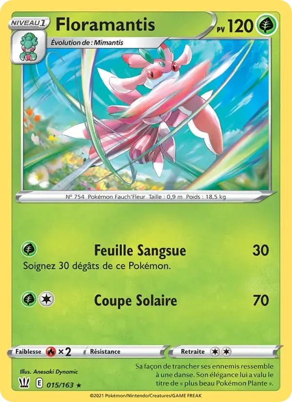 Carte Pokémon Floramantis #15 — Styles de Combat