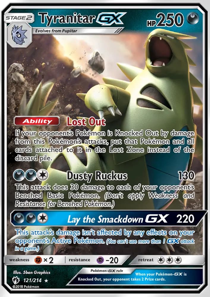 Tyranitar GX #121 — Lost Thunder