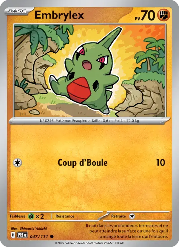 Carte Pokémon Embrylex #047 — Évolutions Prismatiques