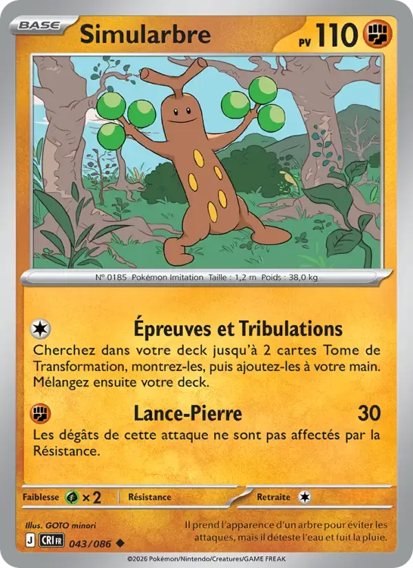 Carte Pokémon Simularbre #043 — Chaos Ascendant