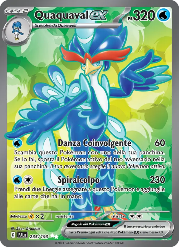 Carte Pokémon Palmaval-ex #235 — Évolutions à Paldea