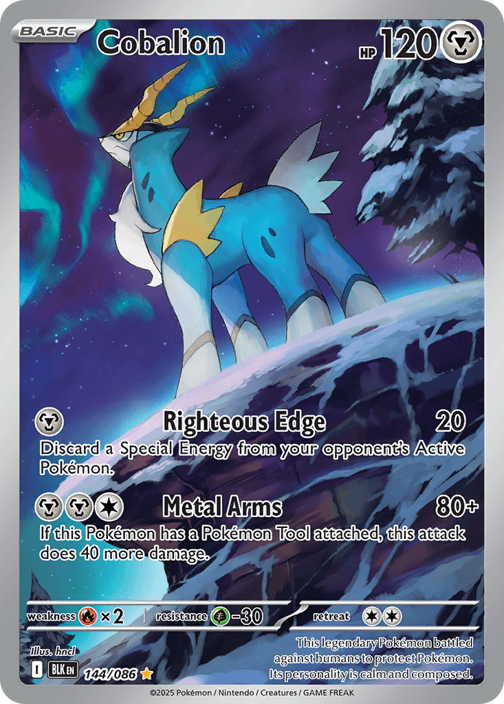 Carte Pokémon Cobaltium #144 — Foudre Noire
