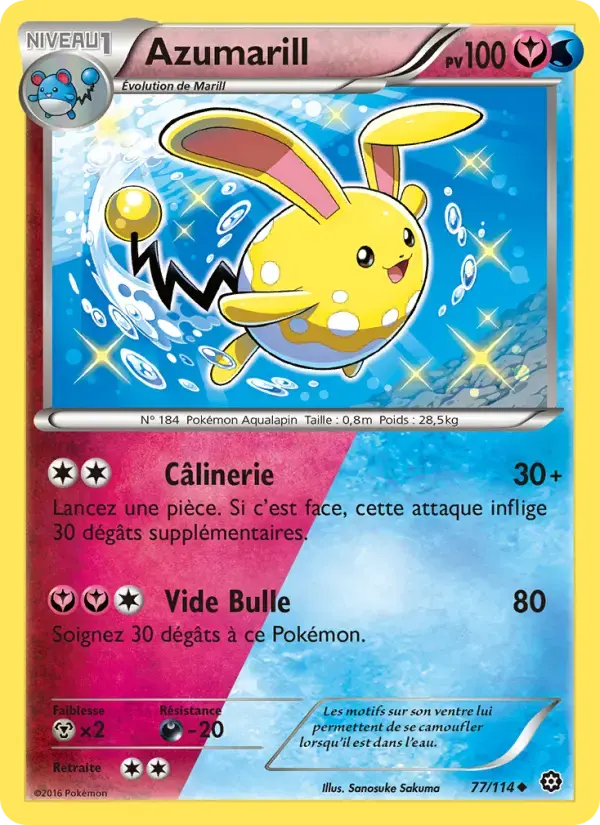 Carte Pokémon Azumarill #77 — Offensive Vapeur