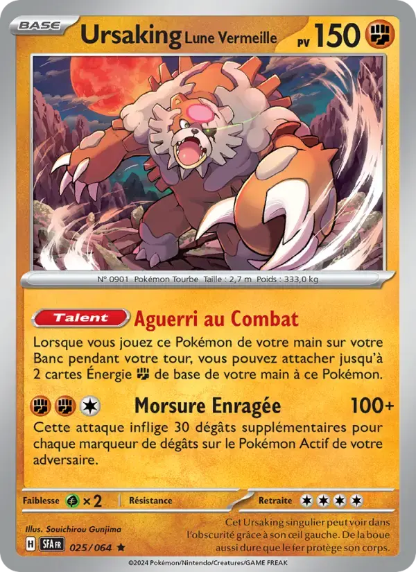 Carte Pokémon Ursaking Lune Vermeille #025 — Fable Nébuleuse