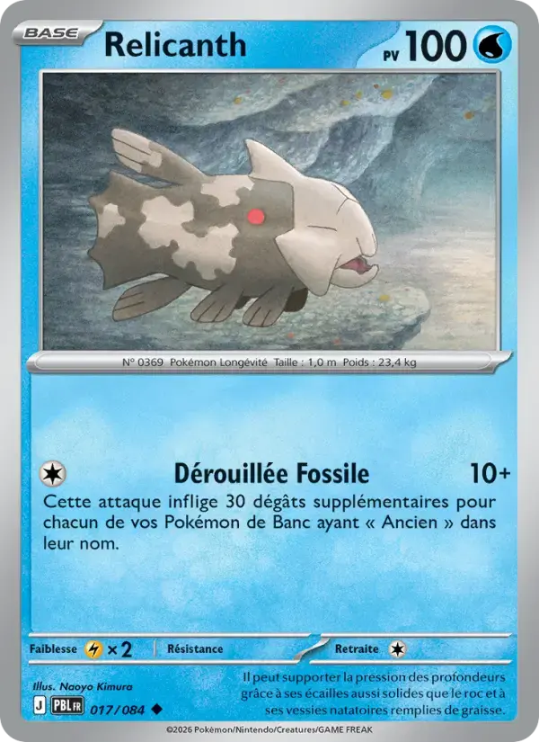 Carte Pokémon Relicanth #017 — Nuit Noire