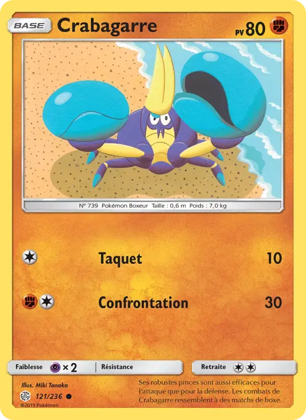Carte Pokémon Crabagarre #121 — Éclipse Cosmique