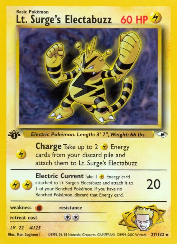 Lt. Surge's Electabuzz #27 — Gym Heroes