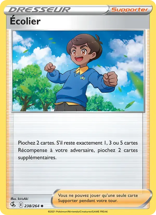 Carte Pokémon Écolier #238 — Poing de Fusion