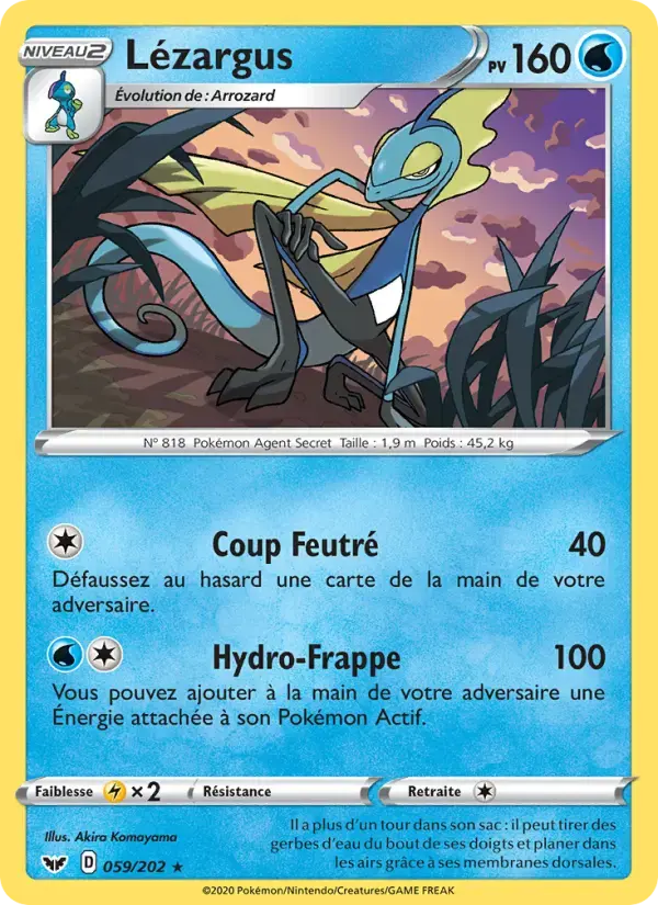 Carte Pokémon Lézargus #59 — Épée et Bouclier