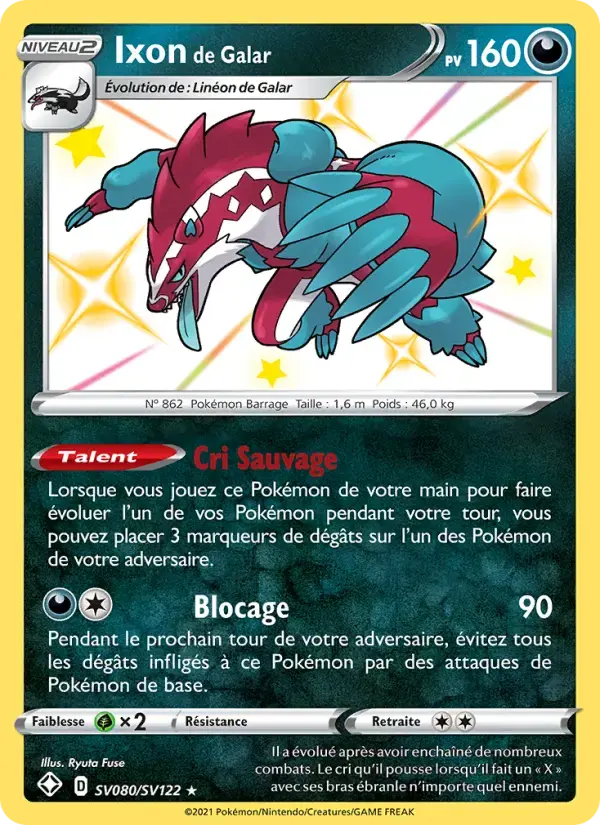 Carte Pokémon Ixon de Galar #SV080 — Destinées Radieuses