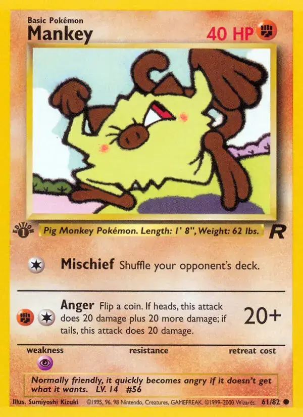 Mankey #61 — Team Rocket