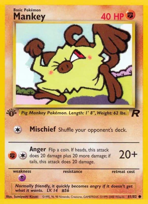 Mankey #61 — Team Rocket