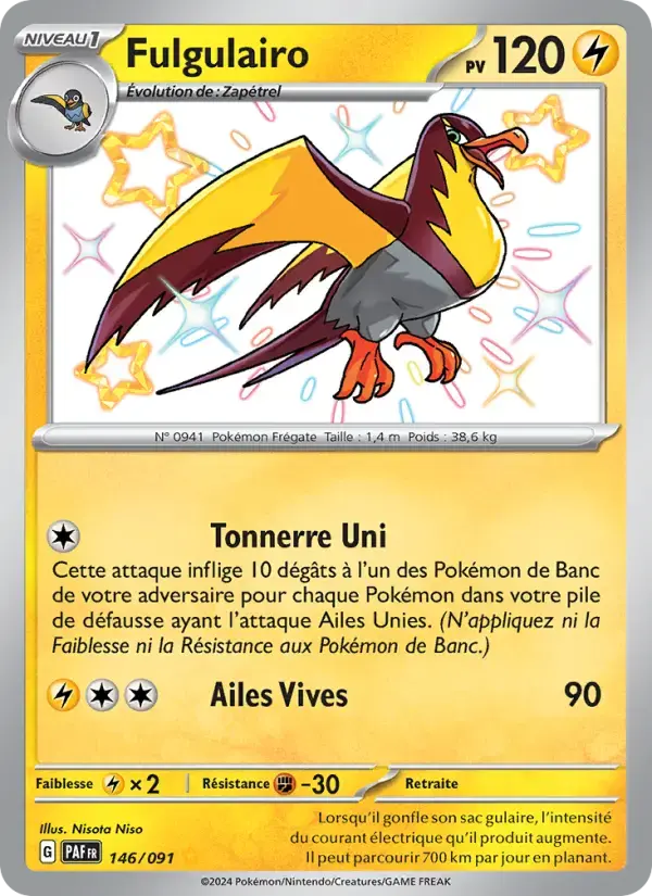Carte Pokémon Fulgulairo #146 — Destinées de Paldea