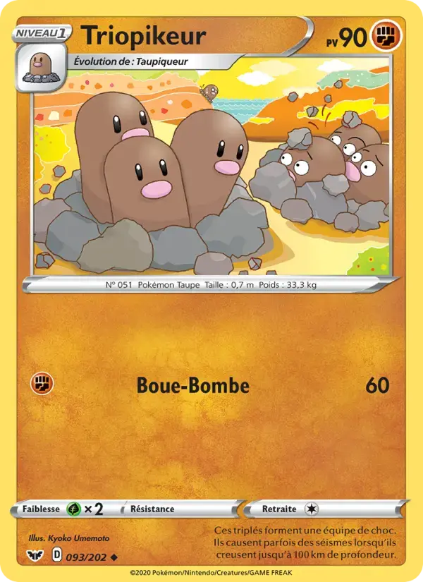 Carte Pokémon Triopikeur #93 — Épée et Bouclier