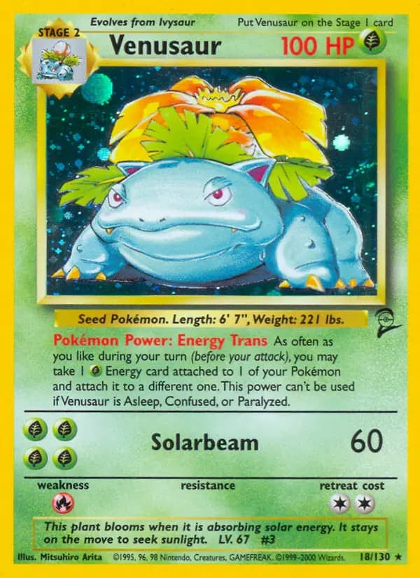 Venusaur #18 — Base Set 2
