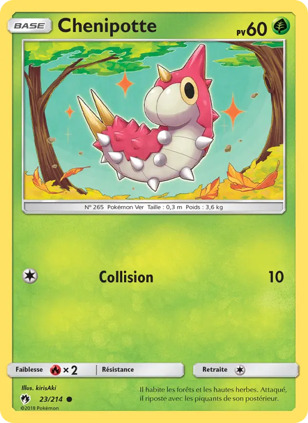 Carte Pokémon Chenipotte #23 — Tonnerre Perdu