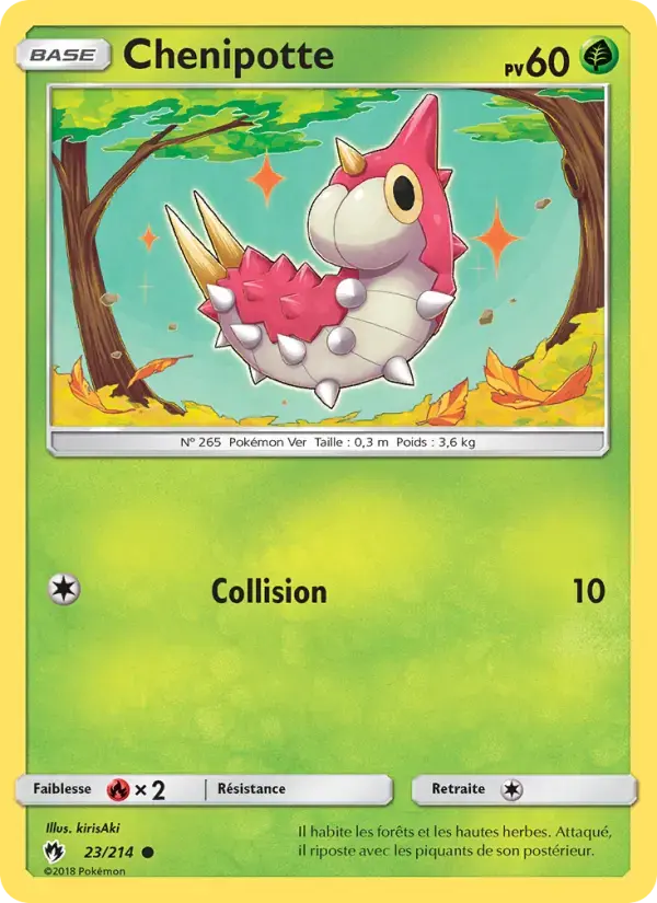 Carte Pokémon Chenipotte #23 — Tonnerre Perdu