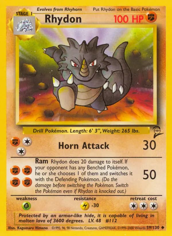 Rhydon #59 — Base Set 2